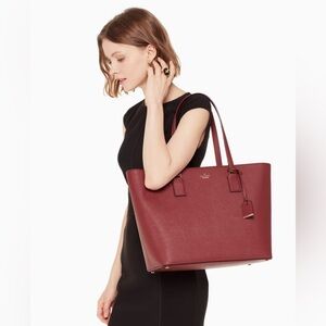 Kate Spade New York Cameron Street Medium Harmony Tote Shoulder Bag Red Pink